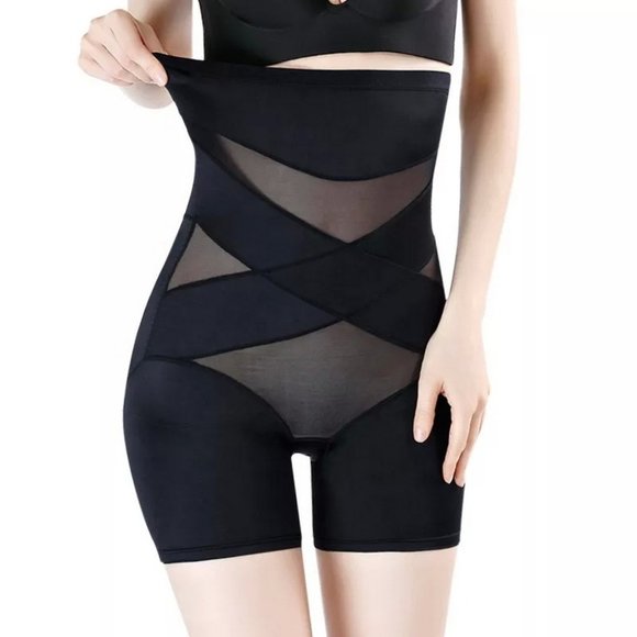 Tummy Control Shapewear Thigh Slimmer, Breathable High-Waist Body Shaper, 2-Pack - Picture 3 of 7